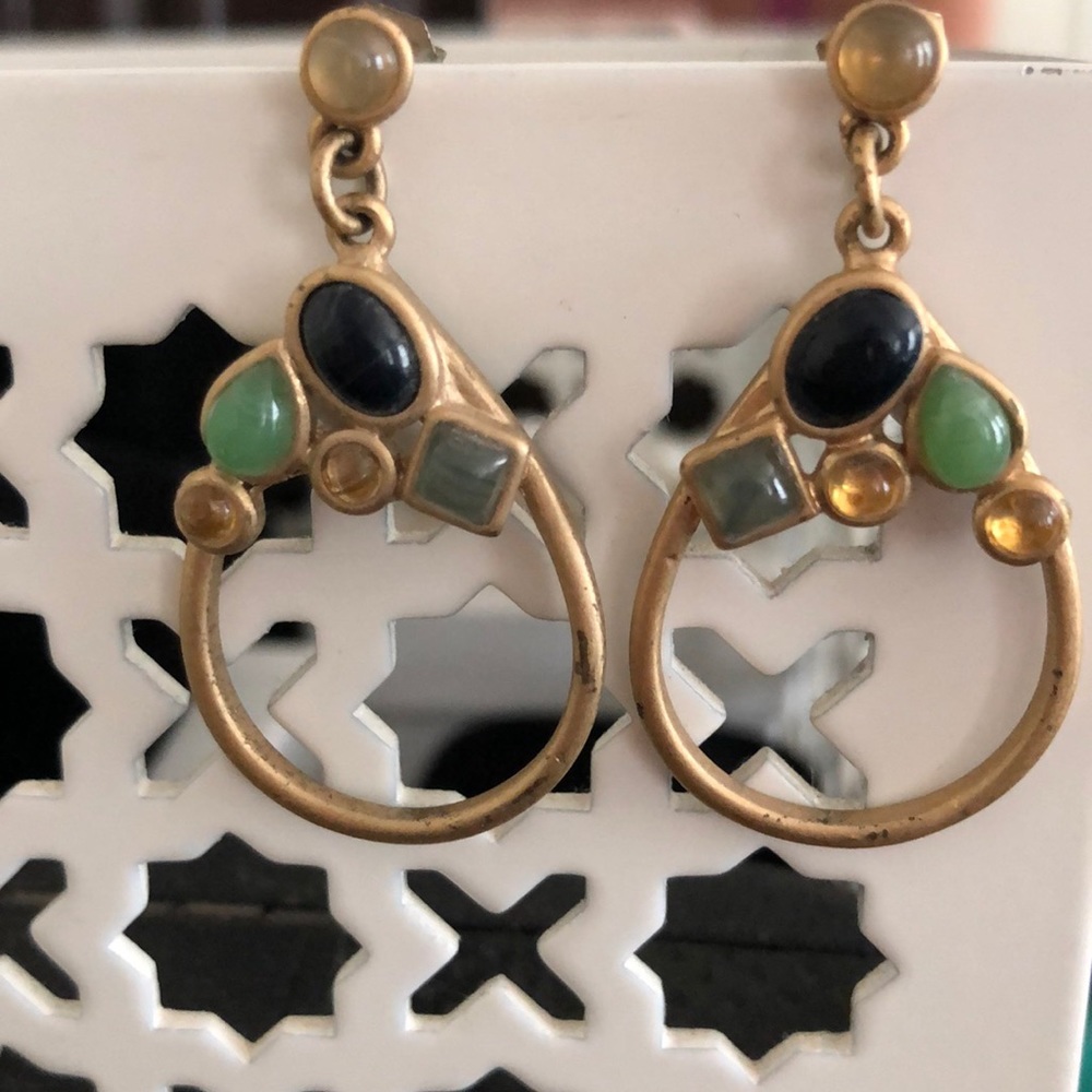Banana republic multi gemstone earrings